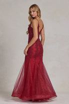 Embroidered Bodice Tulle Skirt Mermaid Long Prom Dress NXP1170-Prom Dress-smcfashion.com