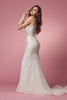 Lace High Neck Mermaid Long Wedding Dress NXW901