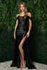 Off Shoulder Satin Open Back Long Evening Dress NXE1043