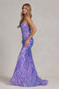Embroidered Sequins Sweetheart Open Back Mermaid Long Evening Dress NXR1072