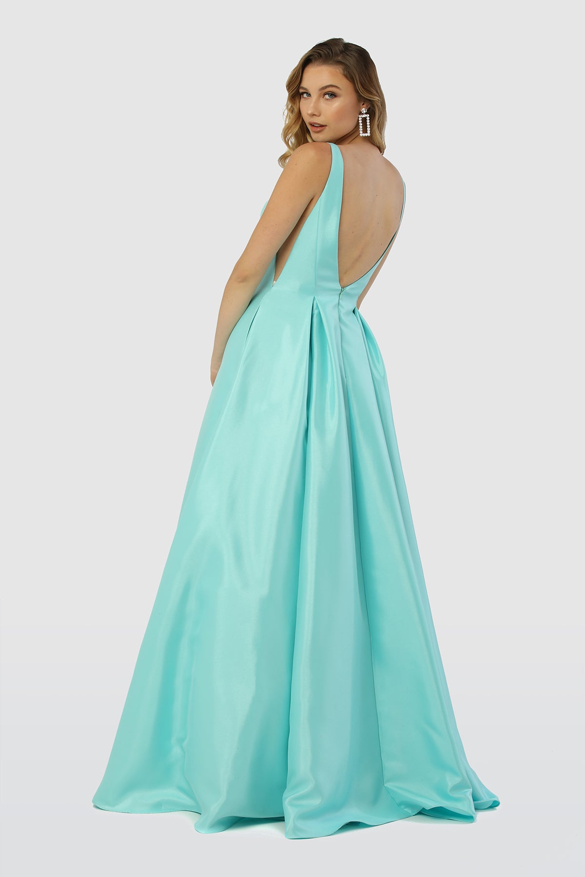 A-Line Sheer Side Cut Out Open V-Back Long Prom Dress NXE156-Prom Dress-smcfashion.com