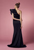 One Shoulder Ruffle Overlay Trumpet Long Prom Dress NXE467