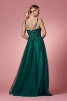 Embroidered Bodice Long Prom & Bridesmaid Dress NXR357-Bridesmaid Dress-smcfashion.com