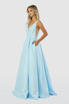 A-Line Sheer Side Cut Out Open V-Back Long Prom Dress NXE156-Prom Dress-smcfashion.com