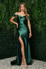 Off Shoulder Mermaid Straps Side Slit Long Evening Dress NXE1048
