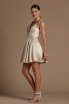 Open Back Satin Fit Short Homecoming & Cocktail Dress NXR701-Cocktail Dress-smcfashion.com
