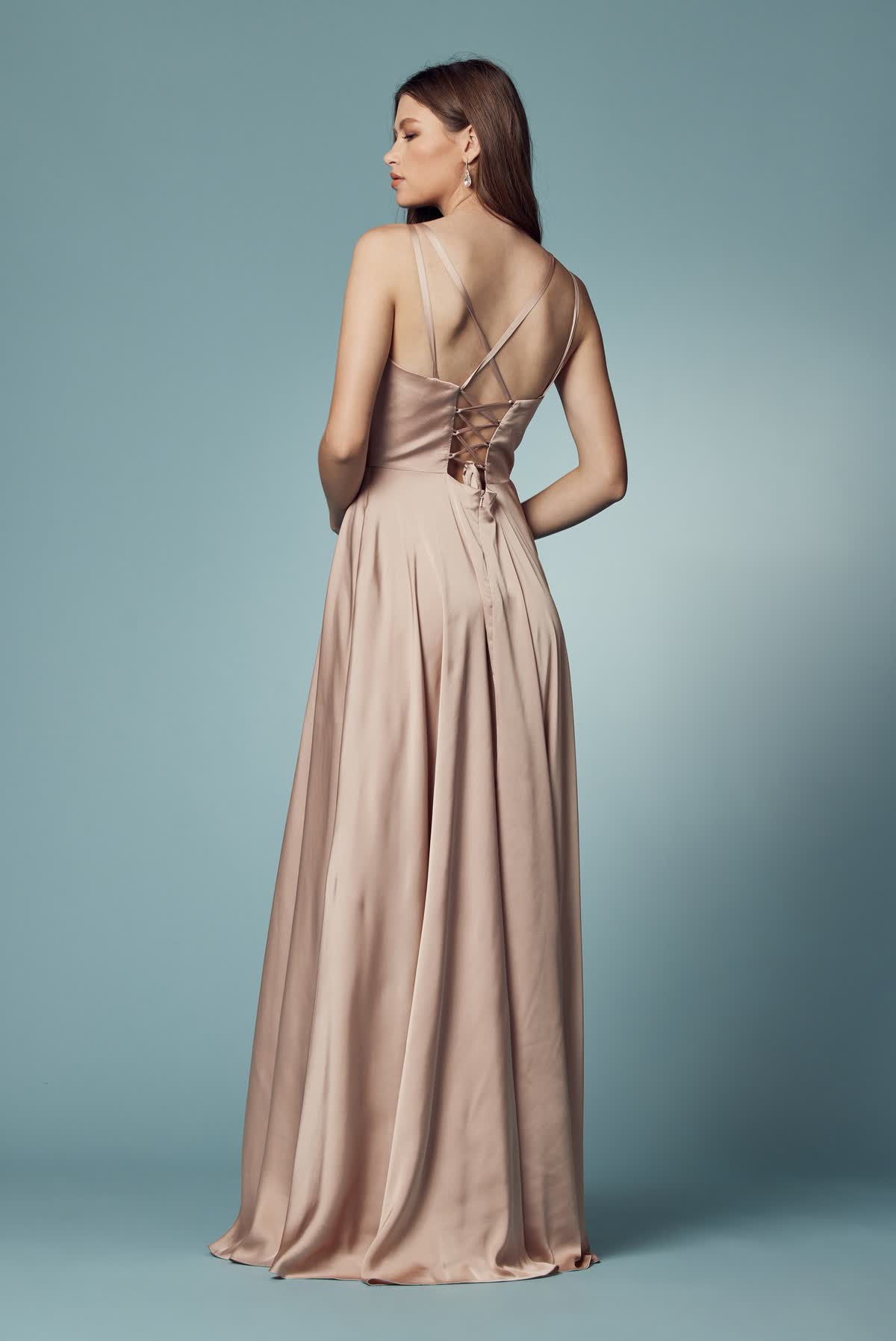 Double Breasted High Slit Long Bridesmaid & Prom Dress NXE1020-Prom Dress-smcfashion.com