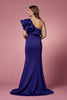 One Shoulder Ruffle Overlay Trumpet Long Prom Dress NXE467