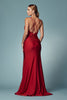 Double Spaghetti Straps Slit Long Bridesmaid & Prom Dress NXE1035