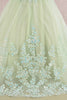 Sequin Embroidery Long Back Hem Mesh A-Line Quinceanera Kids Dress GLGK108