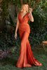 Stretch Jersey Evening Gown Formal Moder Mermaid Style Draped Bodice and Fitted Waist CDCD912 Sale