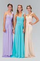 One Shoulder Ruched Long Dress with Sweetheart Neckline GLGL1390-BRIDESMAID-smcfashion.com