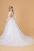 Illusion V-Neck Embroidered Mesh Wedding Gown Sequin Lining GLGL1804