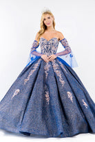 Sweethearted Ruffle Tail Quinceanera Dress Detached Mesh Sleeve - Mask Not Included GLGL1912-QUINCEANERA-smcfashion.com