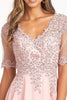 Rhinestone and Embroidery Embellished Chiffon Long Dress GLGL1982 Sale