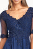 Rhinestone and Embroidery Embellished Chiffon Long Dress GLGL1982 Sale