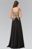 V-Neck Embroidered Chiffon Long Dress GLGL2311 Sale