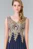 V-Neck Embroidered Chiffon Long Dress GLGL2311 Sale