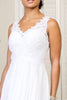 V-Neck Embroidered Chiffon Long Dress GLGL2311 Sale