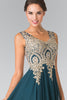 V-Neck Embroidered Chiffon Long Dress GLGL2311 Sale