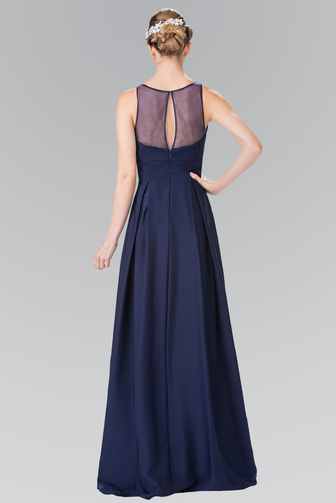 Prom Dress with Notched Scoop and Long Skirt GLGL2365-PROM-smcfashion.com