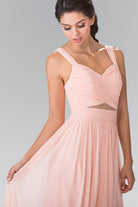 Pleated Bodice Bridesmaids Long Dress GLGL2366-PROM-smcfashion.com