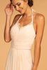 Halter Neck Chiffon Long Dress GLGL2606