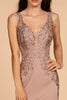Lace Open Back Rome Jersey Long Dress GLGL2614 Sale
