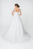 Jewel and Lace Embellished Glitter Mesh Wedding Gown GLGL2817