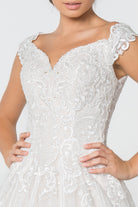 Lace Embellished Bodice A-Line Wedding Gown GLGL2823-WEDDING GOWNS-smcfashion.com