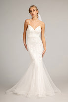 Sweetheart Embroidered Mermaid Wedding Gown Open Back Laced Up GLGL3009-WEDDING GOWNS-smcfashion.com