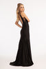 Beads Embellished Jersey Mermaid Dress Open Back and Sheer Sides
 GLGL3037