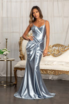 Sweetheart Satin Mermaid Dress Open Back and Side Gathered Waistline GLGL3044-PROM-smcfashion.com