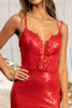 Sequin Embellished Embroidered Mermaid Dress Cut-out Back and Slit GLGL3050