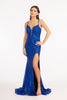 Sequin Embellished Embroidered Mermaid Dress Cut-out Back and Slit GLGL3050
