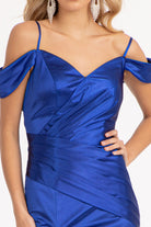 Sweetheart Satin Mermaid Dress Pleated Waist and Slit GLGL3060-PROM-smcfashion.com