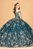 Embroidered Off Shoulder Mesh Quinceanera Dress Separate Long Sleeves GLGL3074-QUINCEANERA-smcfashion.com