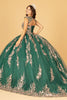 Sequin Glitter Embellished Quinceanera Dress Corset Back GLGL3076