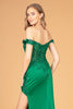 Straight Across Neckline Mermaid Long Dress Sheer Bodice GLGL3082