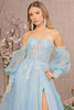 Sequin Glitter Sheer Bodice Illusion Sweetheart A-line Mesh Dress GLGL3118