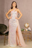Sequin Glitter Asymmetric Mermaid Dress Long Waist Mesh Layer GLGL3133