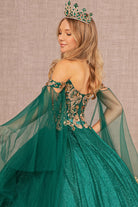 Glitter Sheer Bodice Mesh Ball Gown Detachable Mesh Layers GLGL3139-QUINCEANERA-smcfashion.com