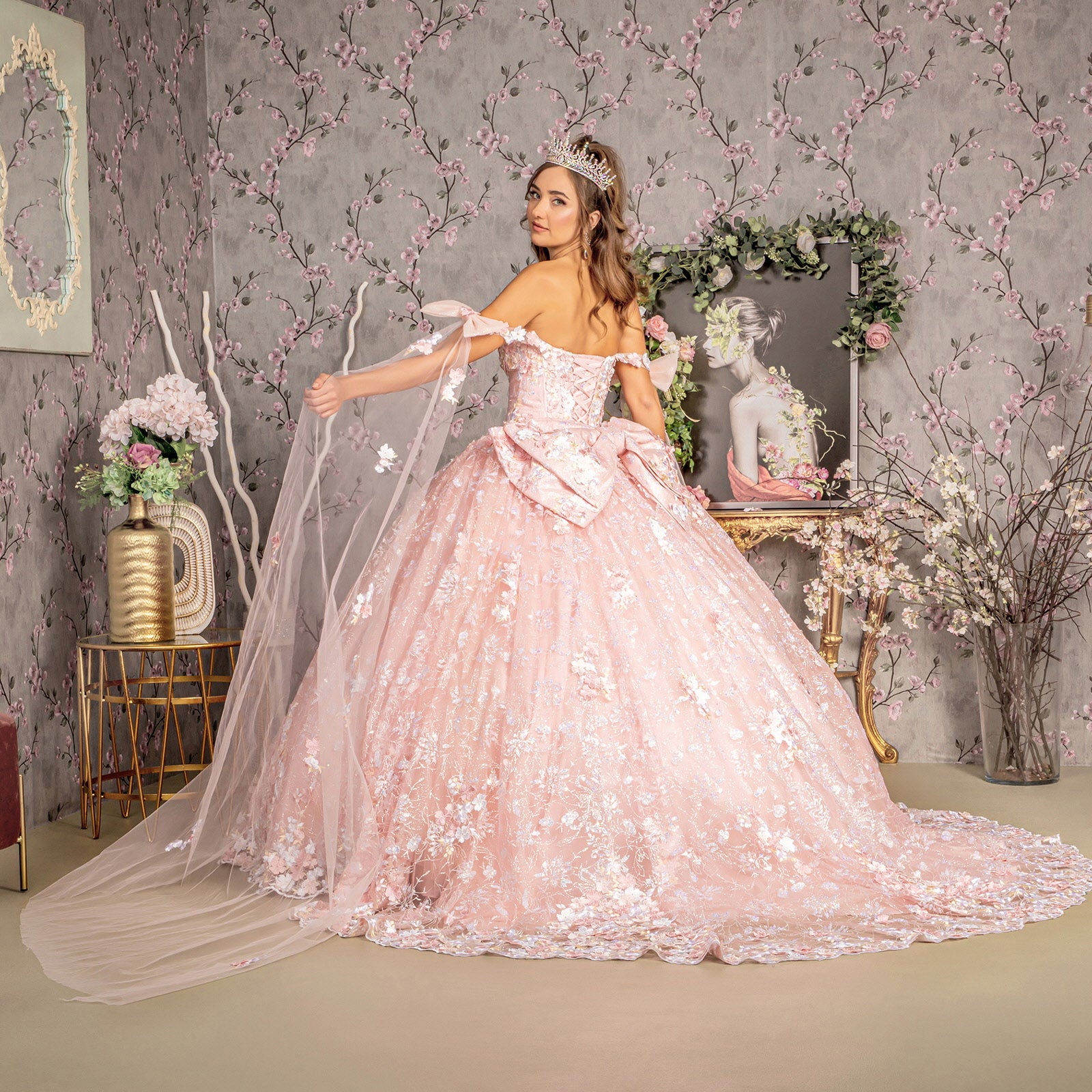 ★GANISONG★ Bridal Twinkle Peplum Dress_pink Bridal Twinkle Peplum Dress_pink