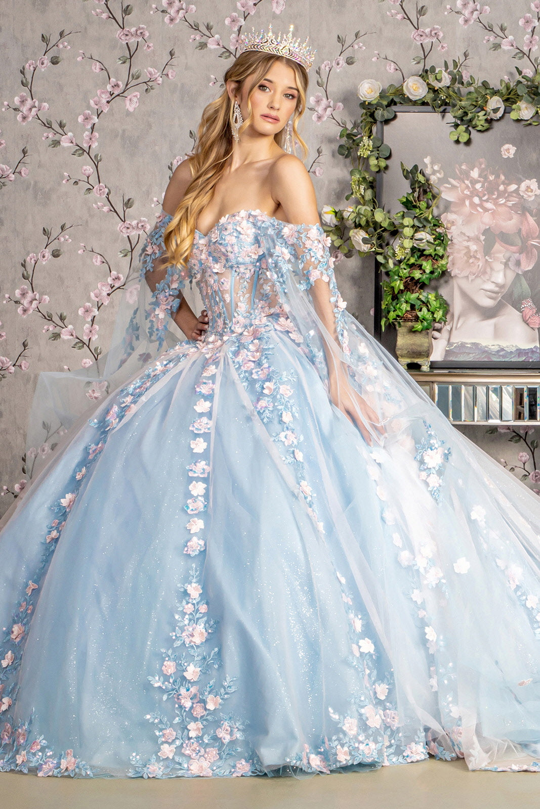 Sheer ball gown on sale