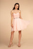 Ruched Strapless Sweetheart Chiffon Short Dress GLGS1637