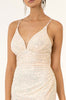 Ruched Waistline Sweethearted Sequin Bodycon Dress Criss-Cross Straps - Mask Not Included GLGS1910