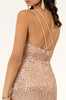 Ruched Waistline Sweethearted Sequin Bodycon Dress Criss-Cross Straps - Mask Not Included GLGS1910