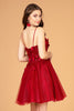 Mesh Babydoll Short Dress with 3-D Appliques and Corset Back GLGS3090