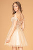 Illusion Sweetheart Mesh Babydoll Short Dress Sheer Bodice GLGS3096
