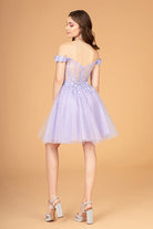 Illusion Sweetheart Mesh Babydoll Short Dress Sheer Bodice GLGS3096-Homecoming Dress-smcfashion.com